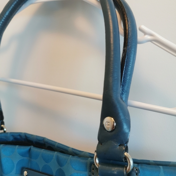 Kate Spade turquoise canvas tote bag - Picture 14 of 15
